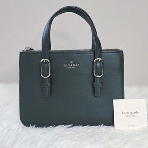 Kate Spade New York Connie Small Triple Gusset Satchel Forest Green Leather